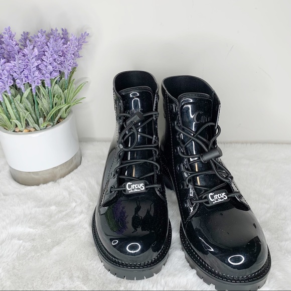 Circus Sam Edelman Knox Black Patent Leather Boots - Picture 2 of 9